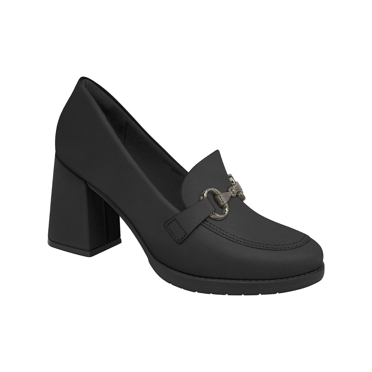 Mocasín de tacón alto grueso con hebilla Elisete