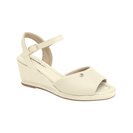 sandalia alice de tacon alto corrido para el diario para mujer blanco