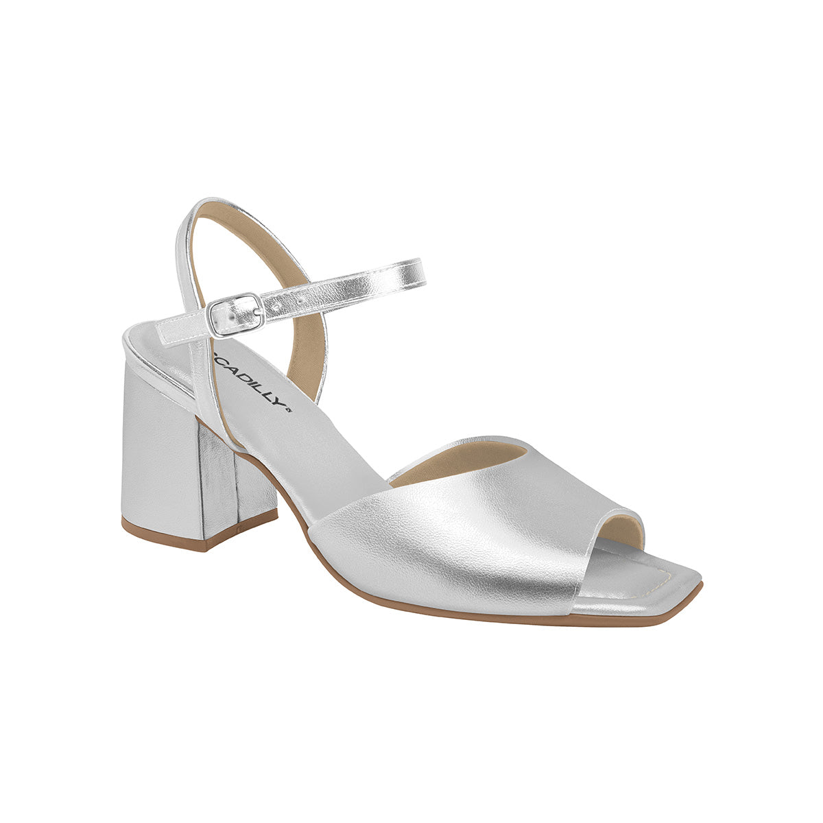 sandalia elegante plateadas (color plata) para mujer