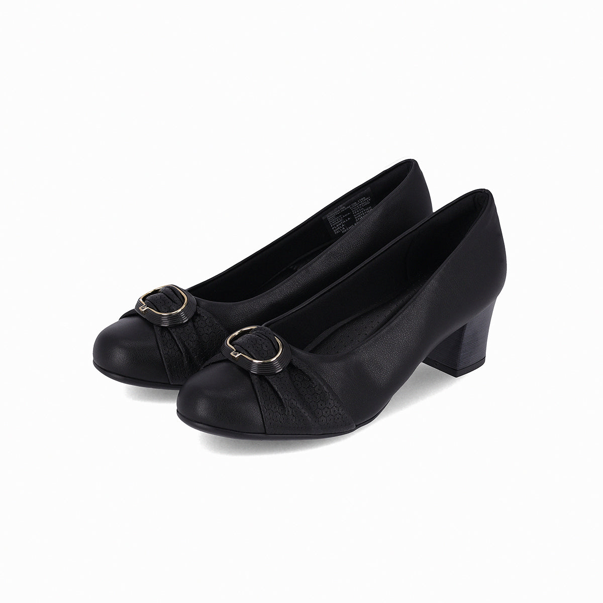 Zapatilla tacón medio con detalle de elipse al frente - Laura