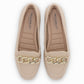 Mocasín de cuña baja con cadena frontal - Michele