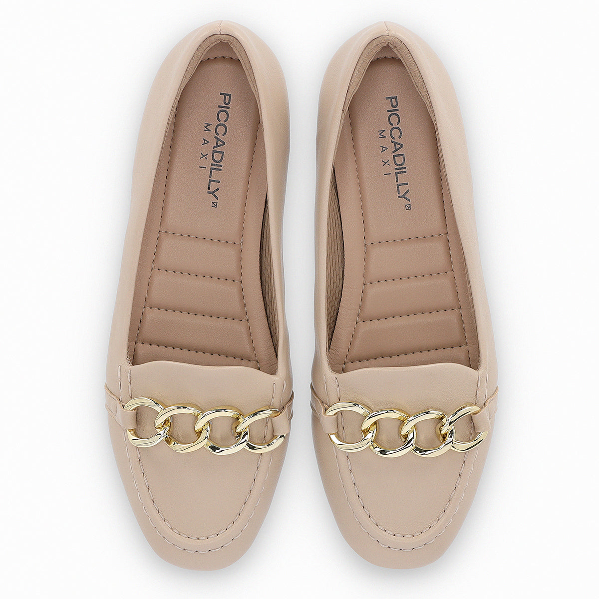 Mocasín de cuña baja con cadena frontal - Michele