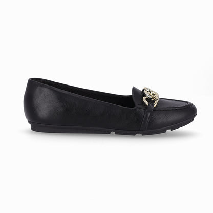 Mocasín de cuña baja con cadena frontal - Michele
