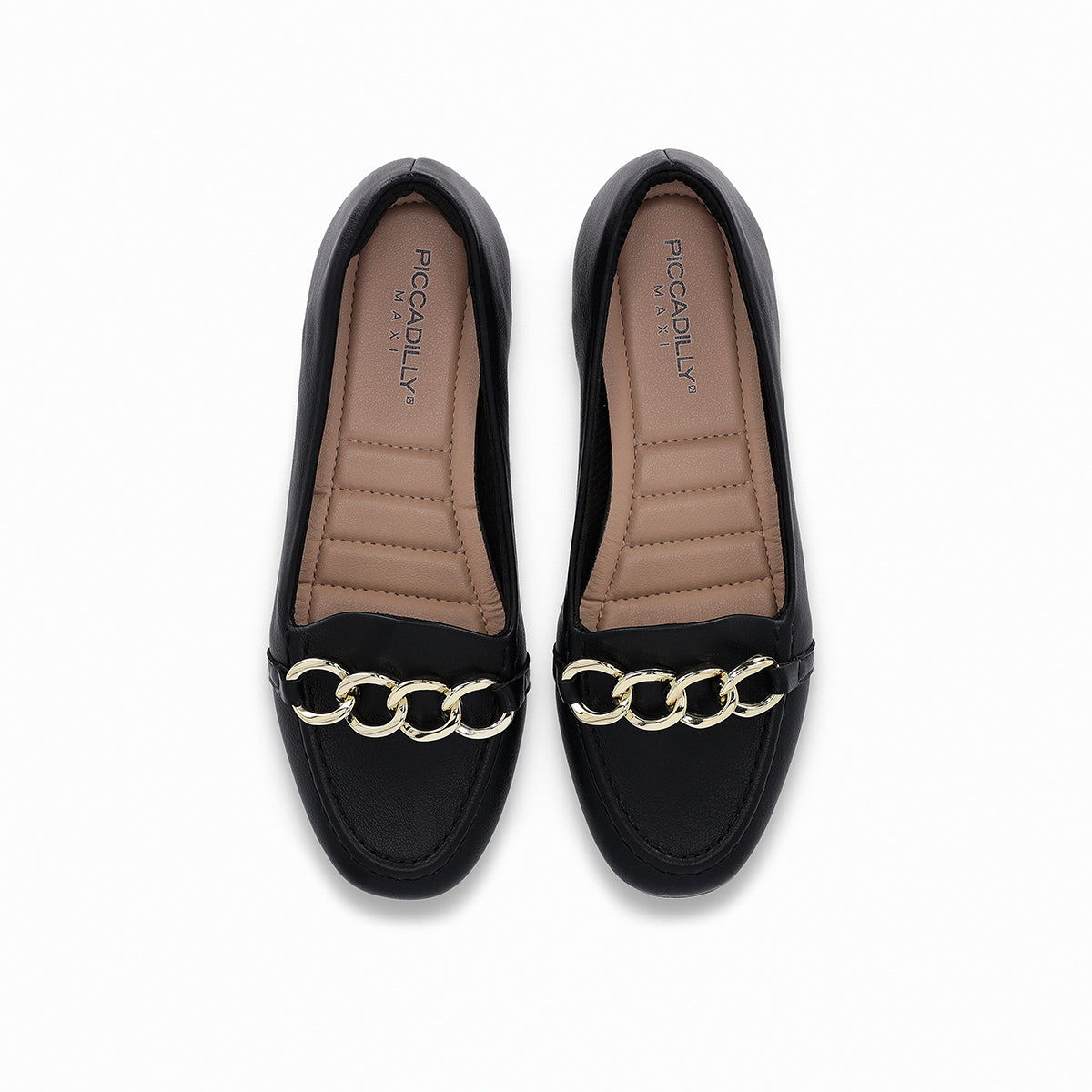 Mocasín de cuña baja con cadena frontal - Michele
