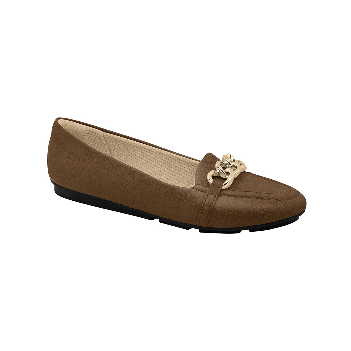 Mocasín de cuña baja con cadena frontal - Michele