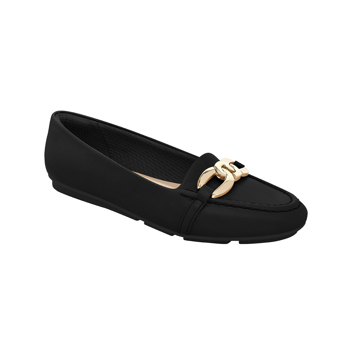 Mocasín de cuña baja con cadena frontal tipo hebilla - Michele