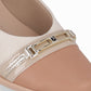 Zapato cap toe cuña media y hebilla para mujer – Ivone