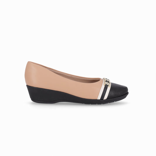Balerina cuña media con doble textura para mujer – Ivone