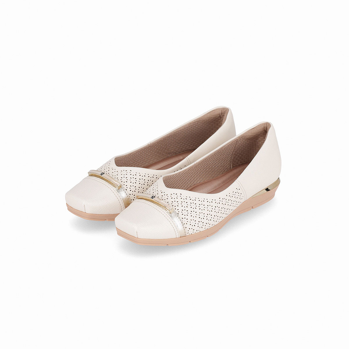 Balerina diseño texturizado y hebilla – Fernanda