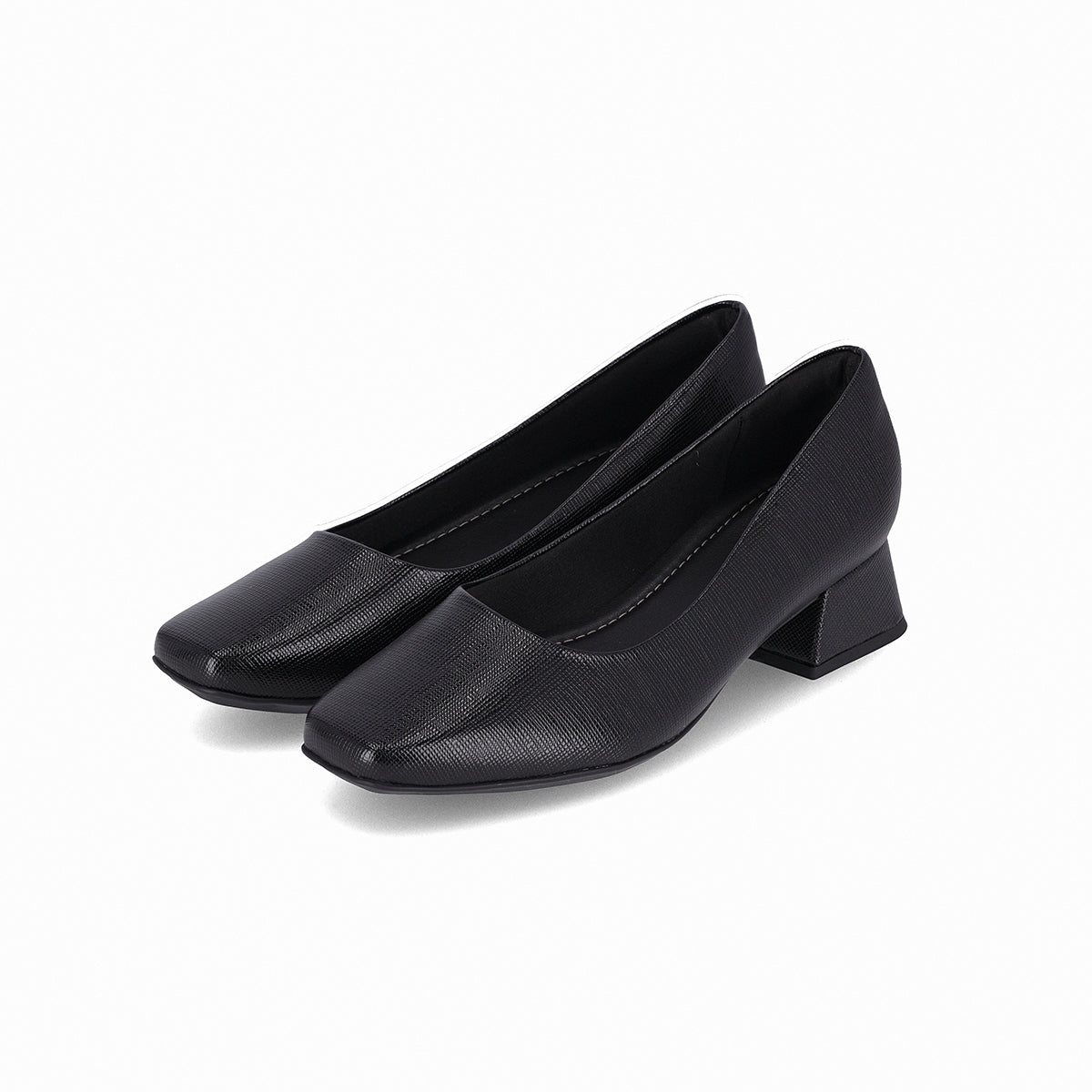 Zapatilla tacón medio 3.5 cm diseño texturizado – Tati