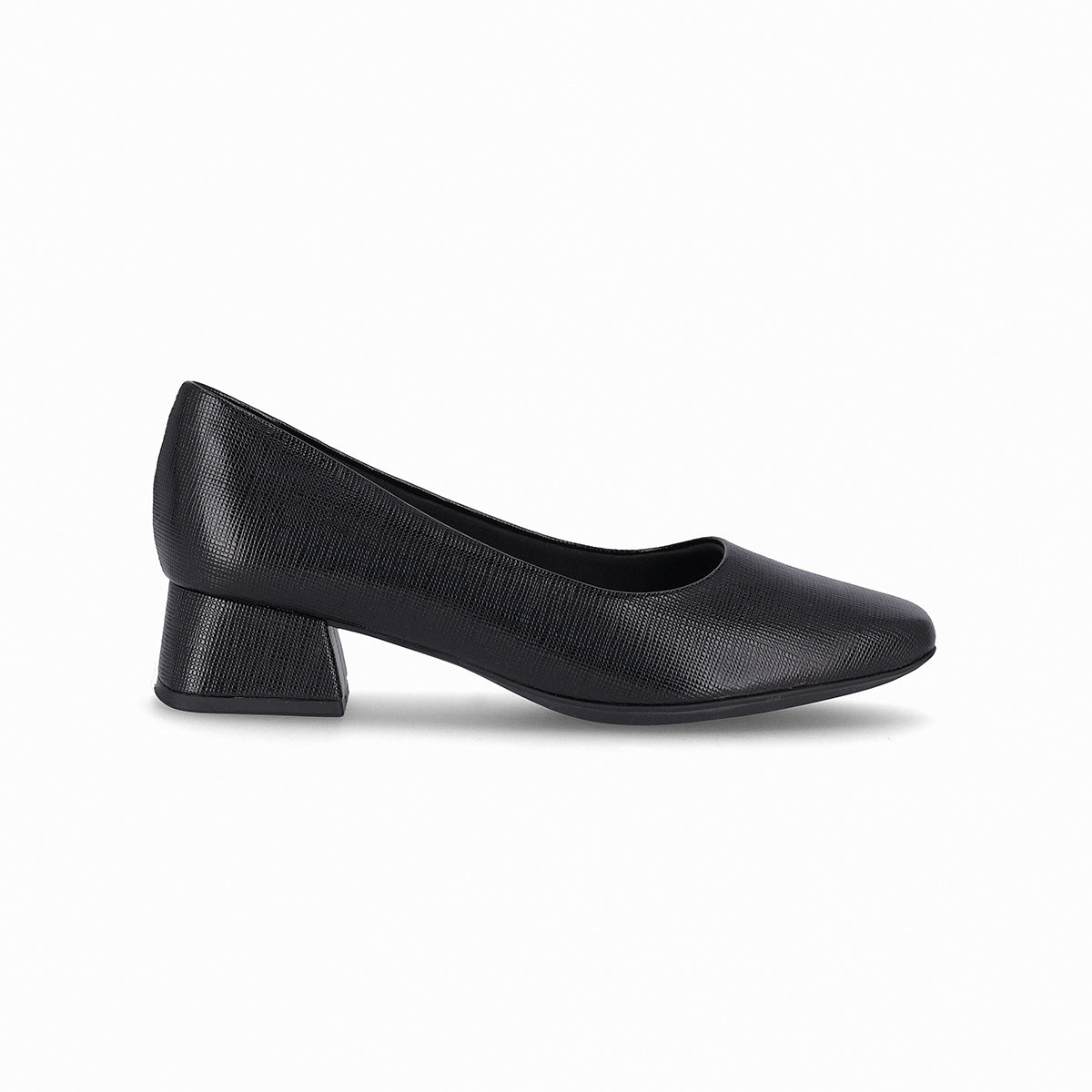 Zapatilla tacón medio 3.5 cm diseño texturizado – Tati