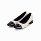 Zapatilla tacón medio punta cuadrada – Tati