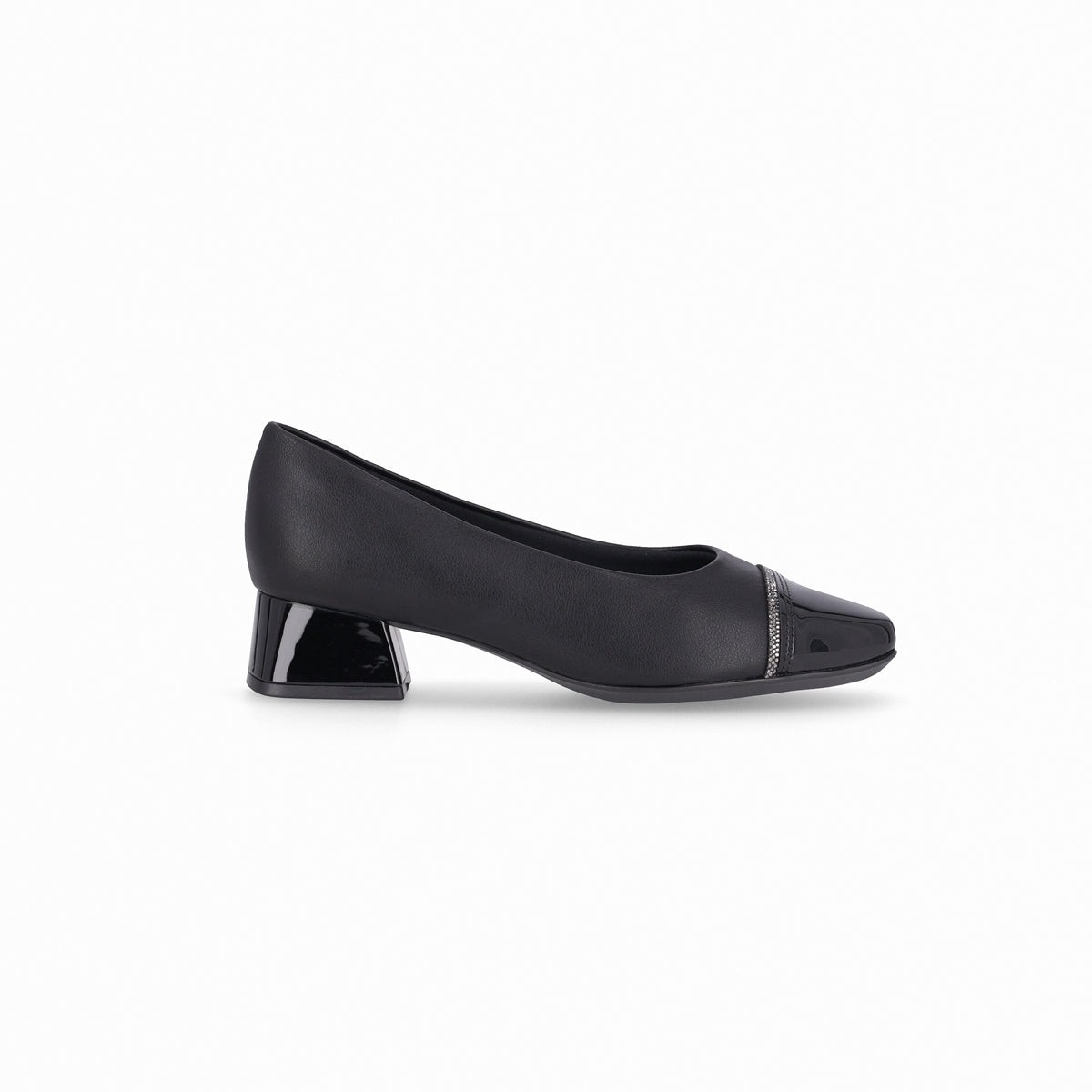 Zapatilla tacón medio punta cuadrada – Tati