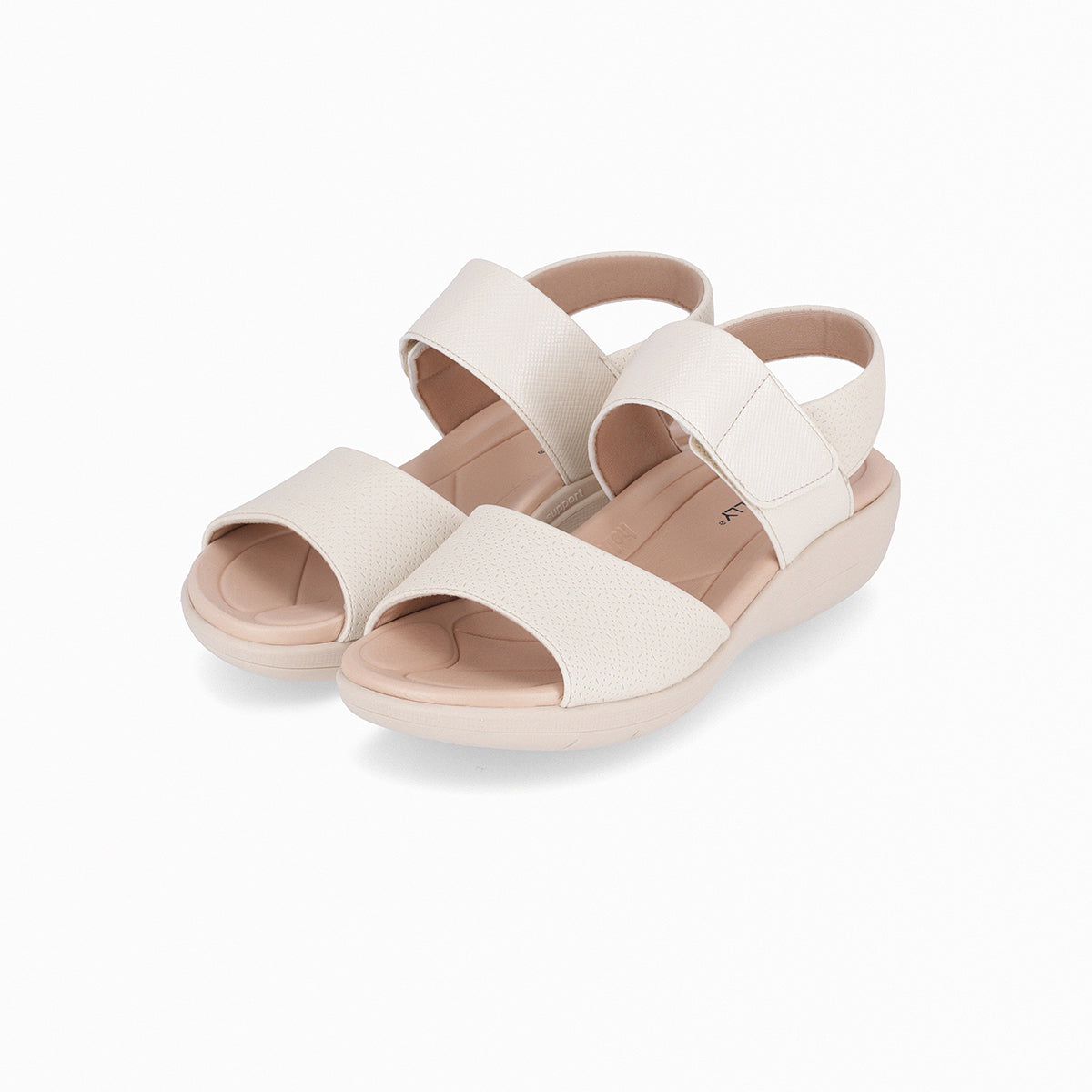 Sandalia de cuña media con velcro - Fascitis