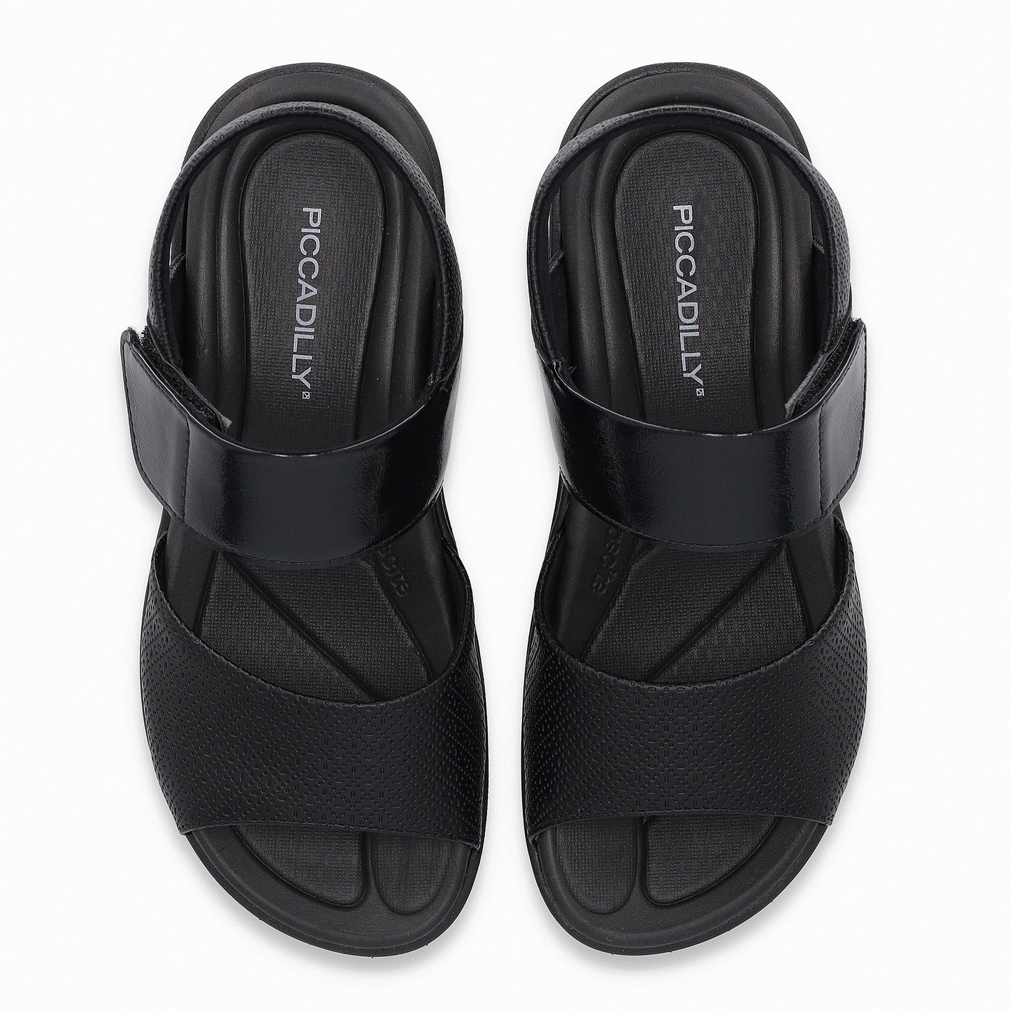 Sandalia de cuña media con velcro - Fascitis