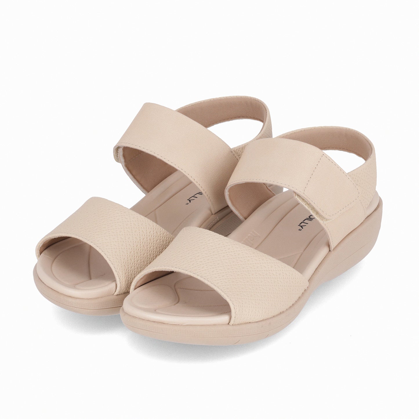 Sandalia de cuña media con velcro - Fascitis