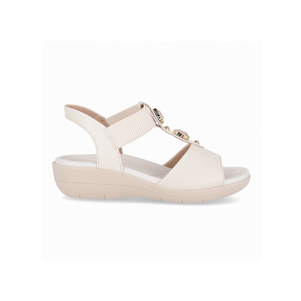 Sandalias cuña baja ajustable con piedras – Fascitis