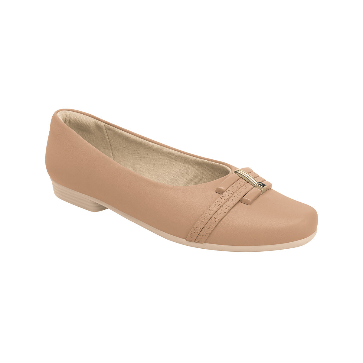 Balerina detalle monocromático, tacón bajo, flexible y elegante - Raquel