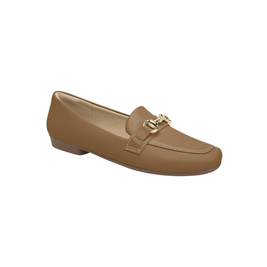 Mocasín clásico de tacón bajo con eslabón y textura - Raquel