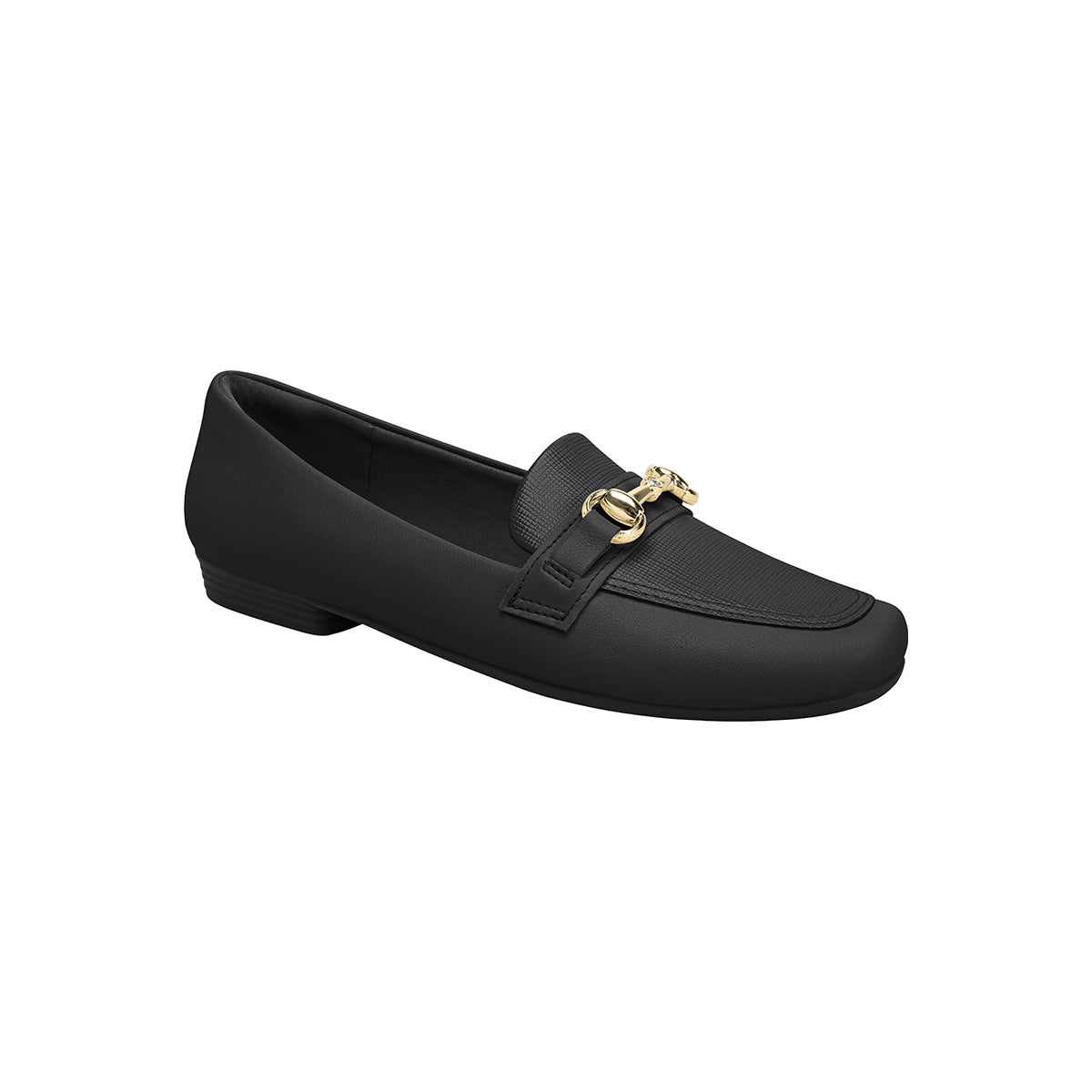 Mocasín clásico de tacón bajo con eslabón y textura - Raquel