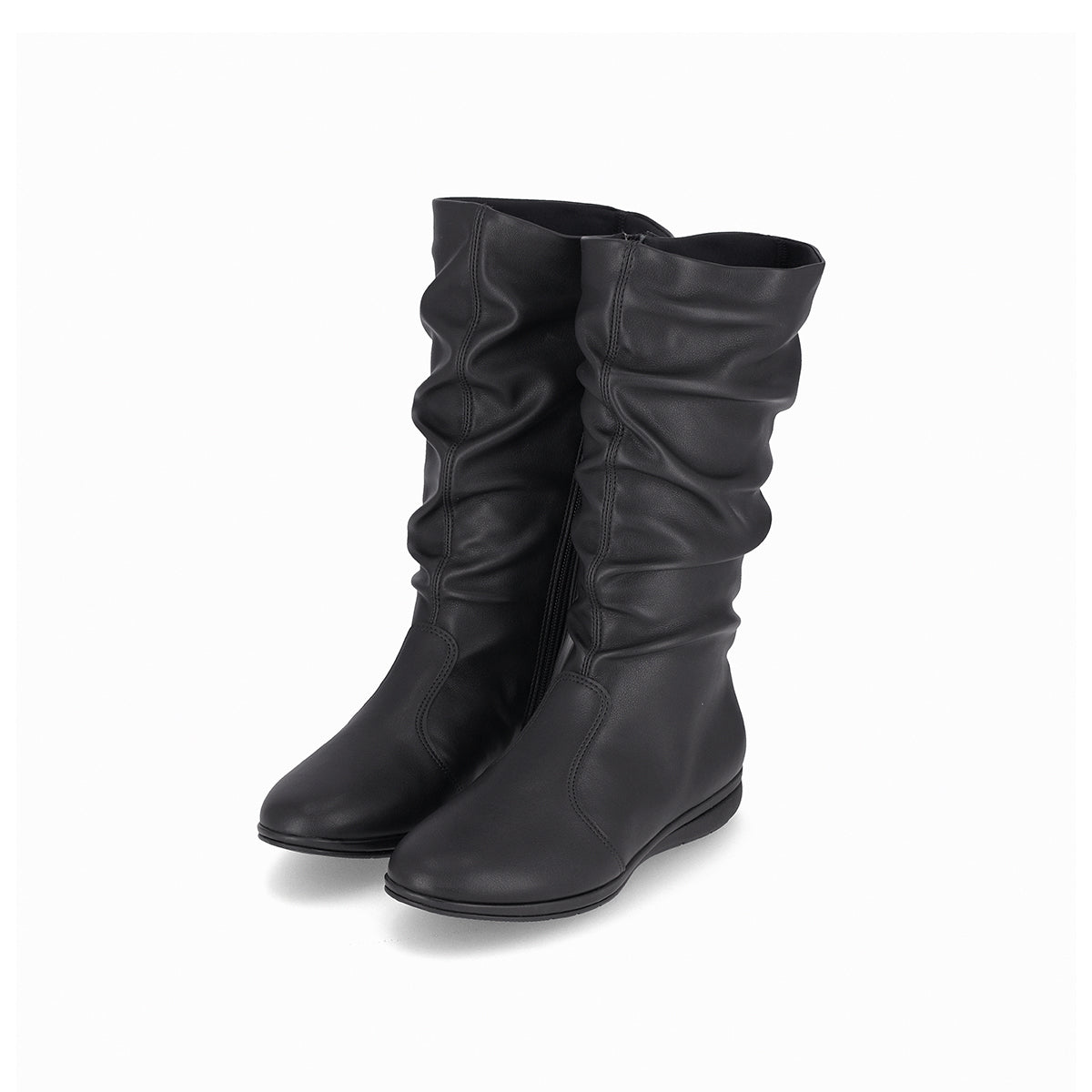 Botas debajo de la rodilla diseño fruncido tacón bajo - Sandy