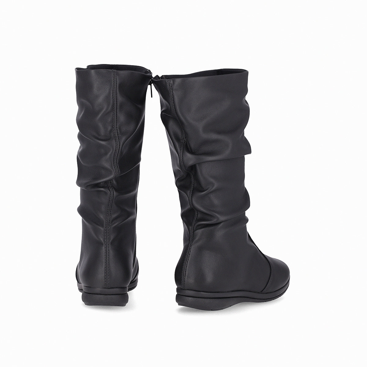 Botas debajo de la rodilla diseño fruncido tacón bajo - Sandy