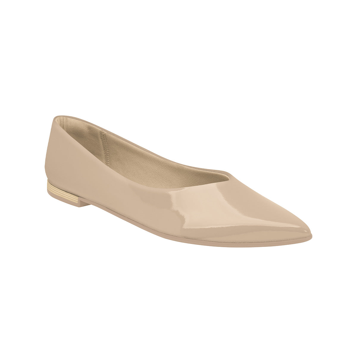 Balerina color arena (crema) diseño punta en flecha, ligera con suela adherente, diseño moderno y cómodo para mujer, perfecta para looks urbanos