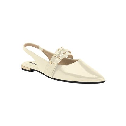 Mules de tacón bajo semiabierto con tiras frontales – Ana