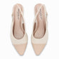 Balerina tacón bajo semi abiertos bicolor – Silvia