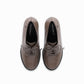 Zapatos color taupe estilo cuadrado de tacón alto 7.5 cm, con agujetas y tacón ancho para mujer vista superior