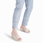 Sandalias cuña alta con hebilla al frente y costuras – Alice
