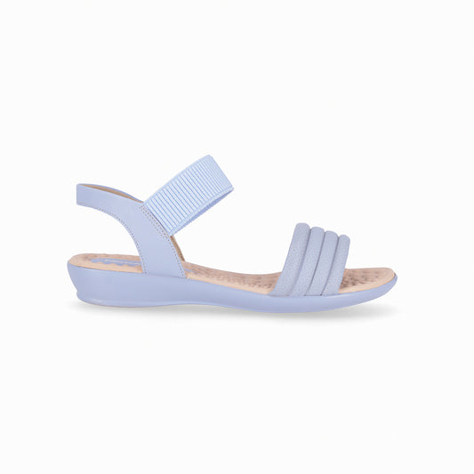 Sandalia ajustable con velcro y tira ancha – Camilla