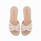Flats casuales tiras con detalles metálicos – Adla