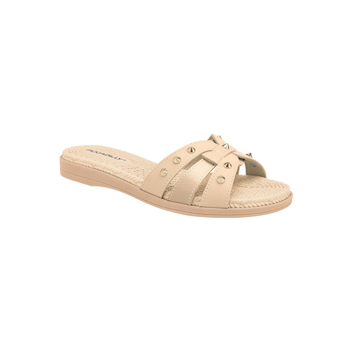 Flats casuales tiras con detalles metálicos – Adla