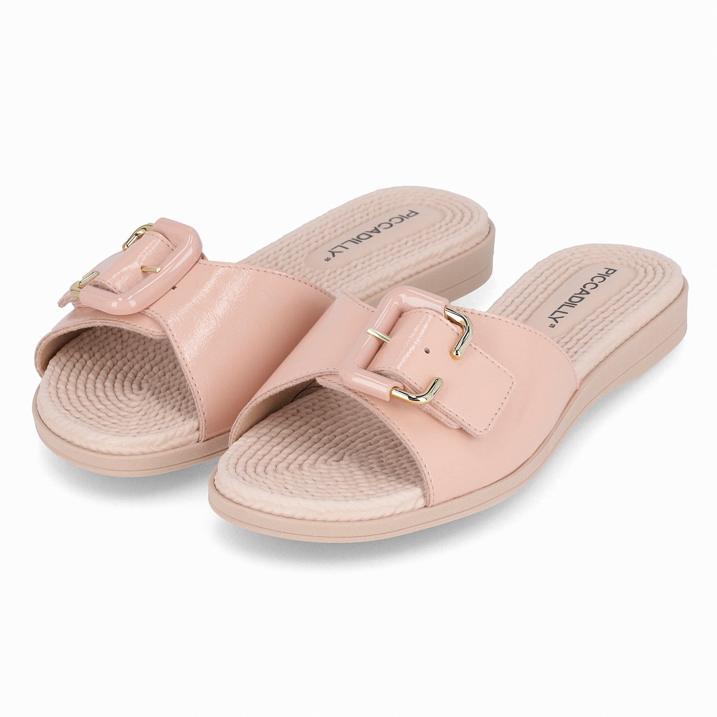 Flats casuales con tiras engarzadas con hebilla – Adla