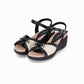 Sandalias cuña media ajuste al tobillo – Ceci