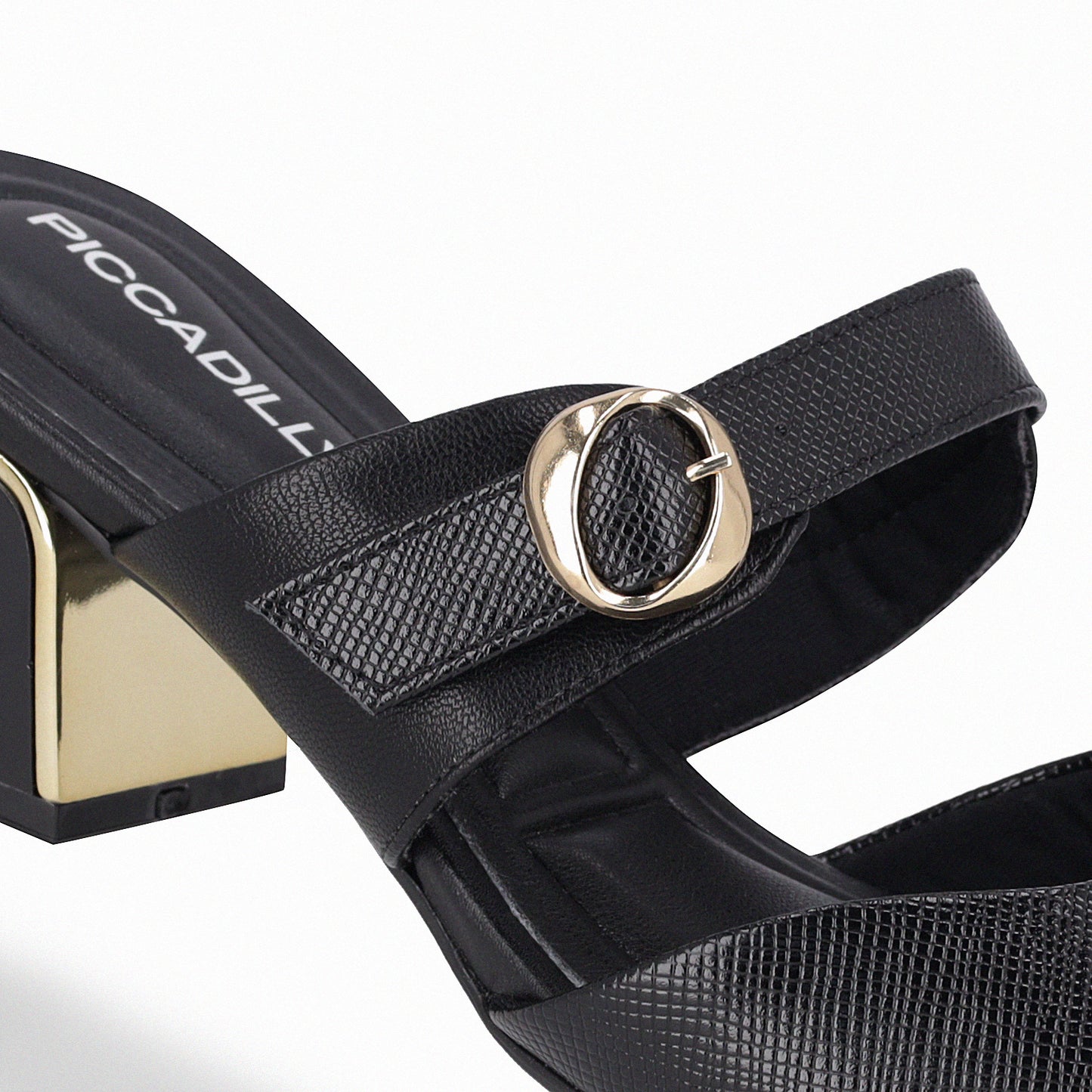 Sandalia abierta con dos tiras anchas y hebilla – Renee