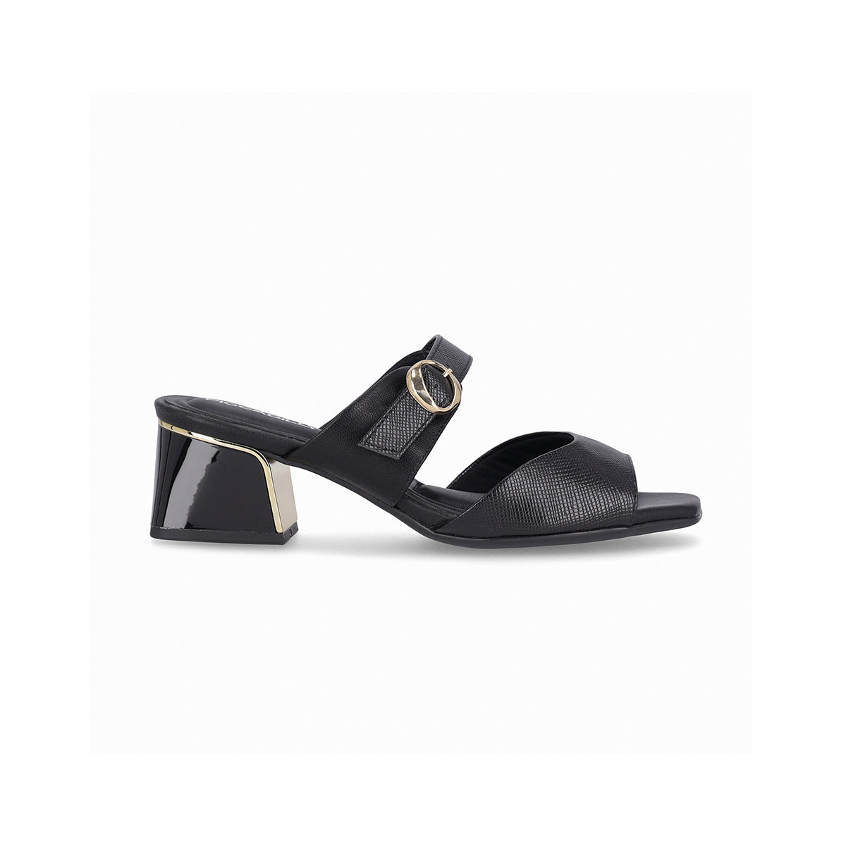 Sandalia abierta con dos tiras anchas y hebilla – Renee