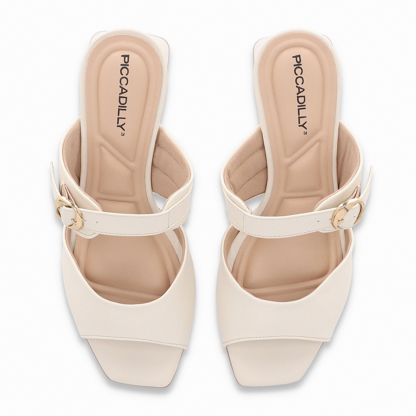 Sandalia abierta con dos tiras anchas y hebilla – Renee