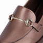 Mocasín de tacón bajo con detalle dorado - leci