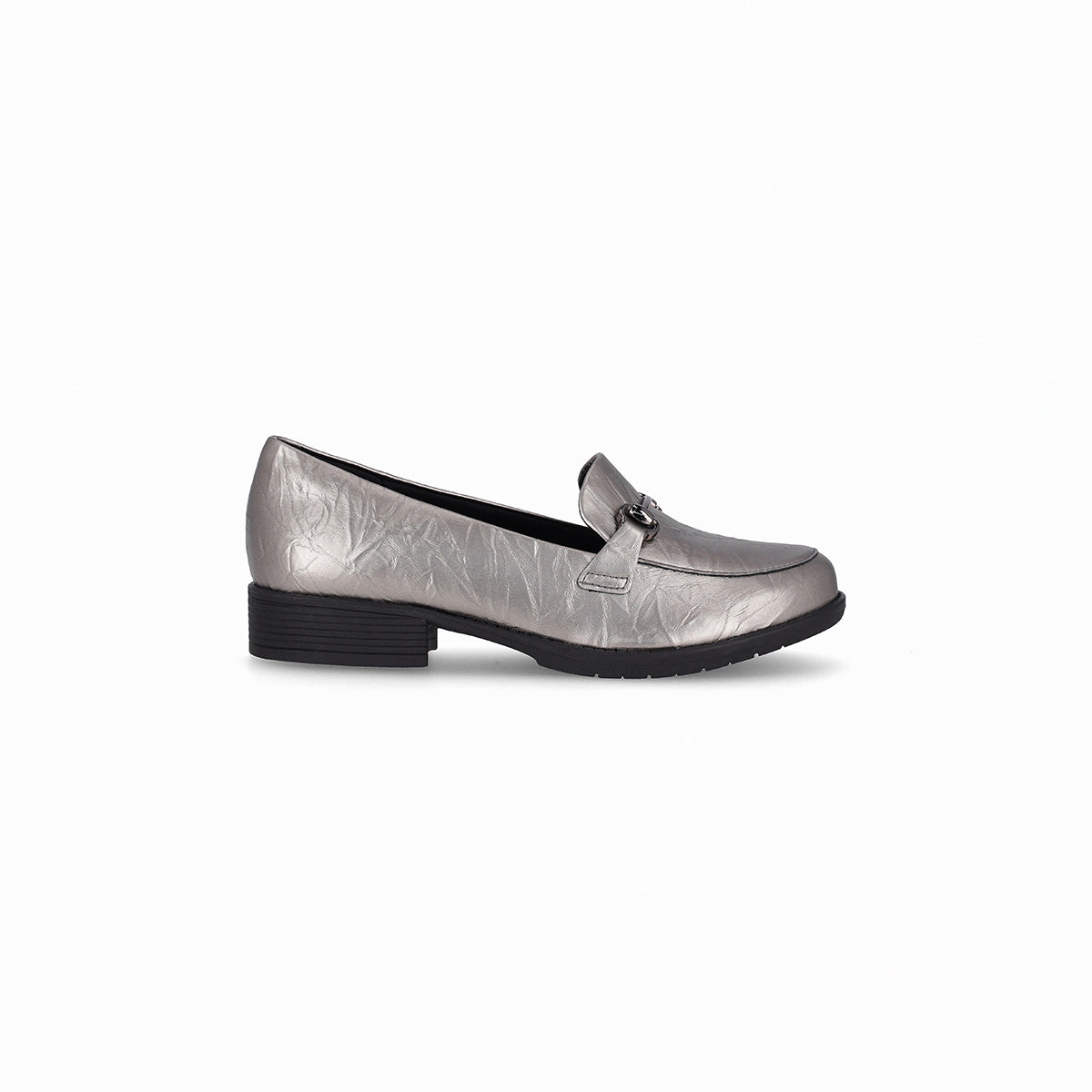 Mocasín de tacón bajo con detalle dorado - leci