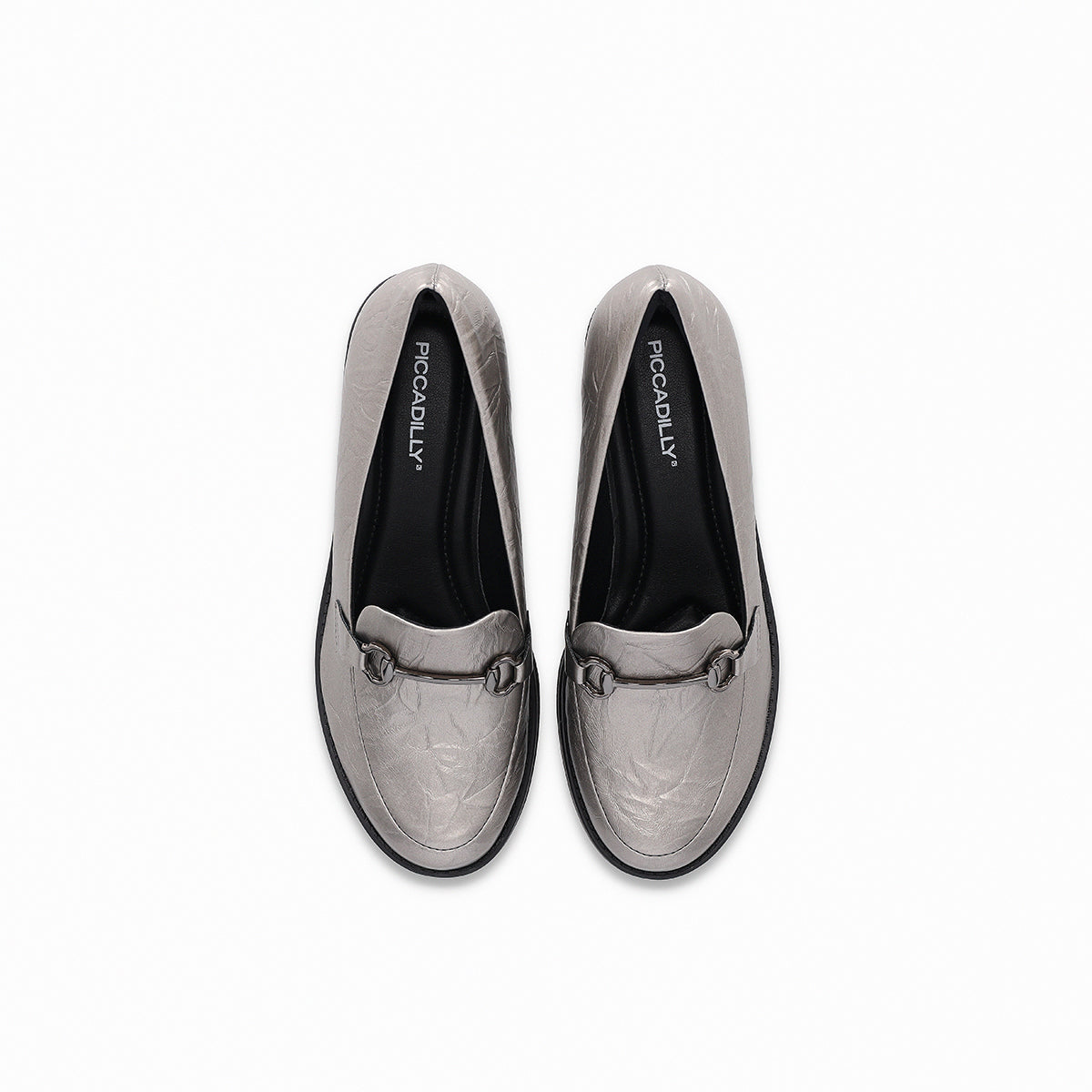 Mocasín de tacón bajo con detalle dorado - leci