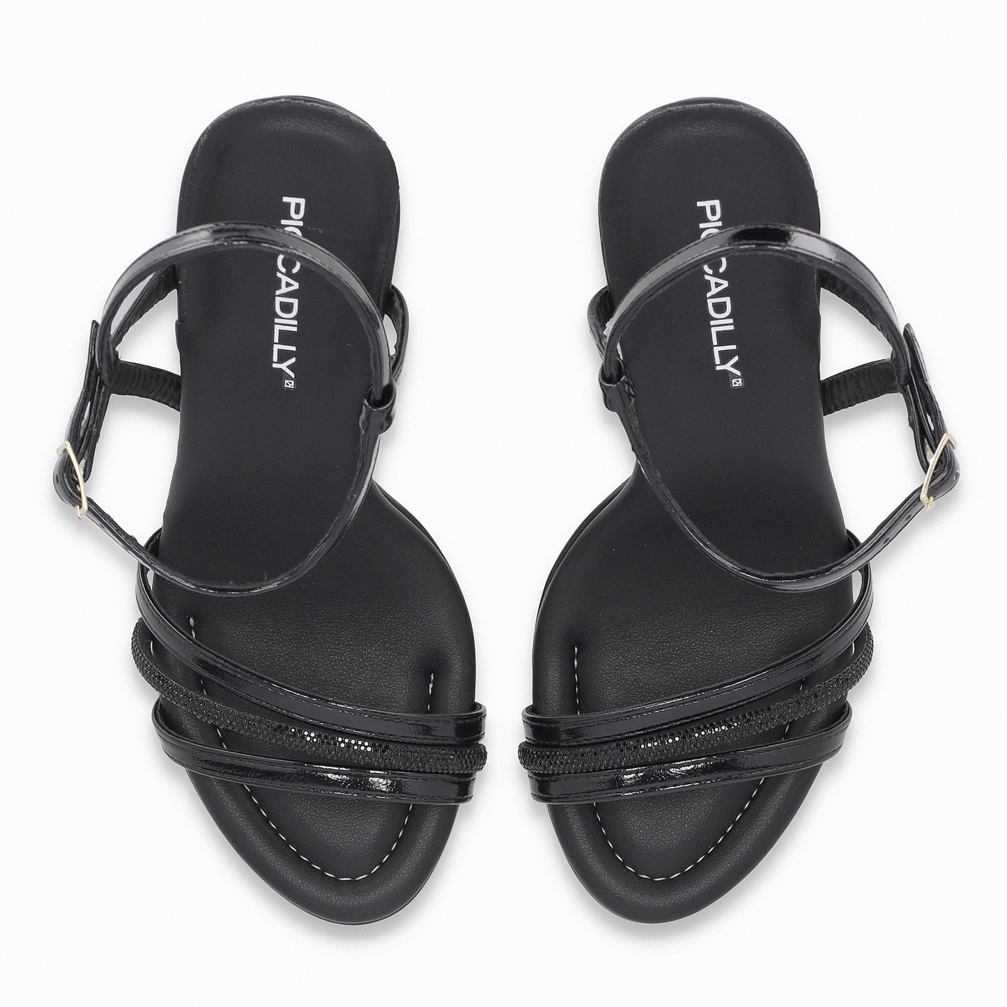 Sandalia tacón alto con correa ajustable y tiras - Rafa