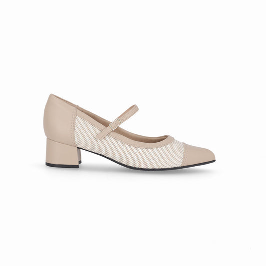 Zapatilla tacón medio cap toe – Taci