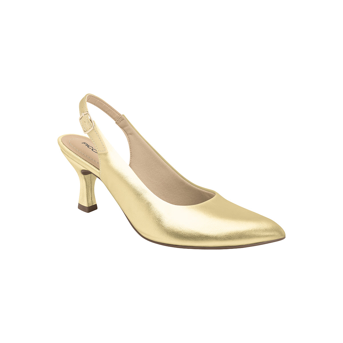 Zapatilla lisa semiabierta tacón medio – Luiza