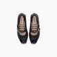 Zapatilla cap toe estilo Mary Jane tacón medio – Estela