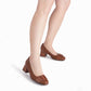Zapatilla de tacón medio con hebilla croco – Estela