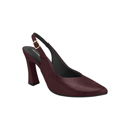 Zapatilla Stiletto semi abierta snake – Silvana