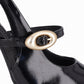 Zapatilla Stiletto semi abierto de tacón alto con hebilla para mujer – Silvana