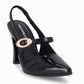 Zapatilla Stiletto semi abierto de tacón alto con hebilla para mujer – Silvana